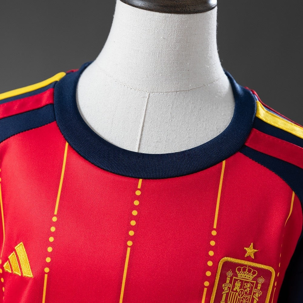 Kids Spain Home Jersey 2026 World Cup Football Kit Soccer Shirt