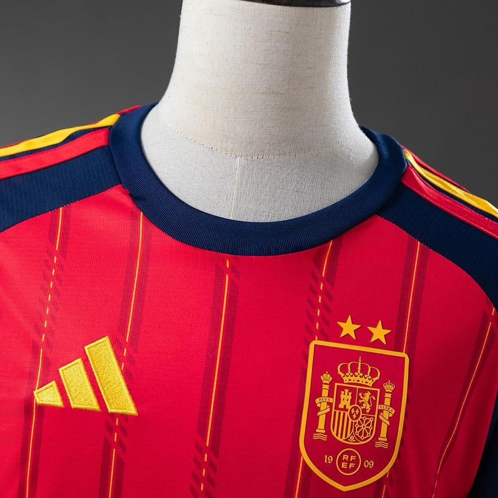2-Star Spain Home Jersey 2026 World Cup Champion Long Sleeves Football Kit Soccer Shirt