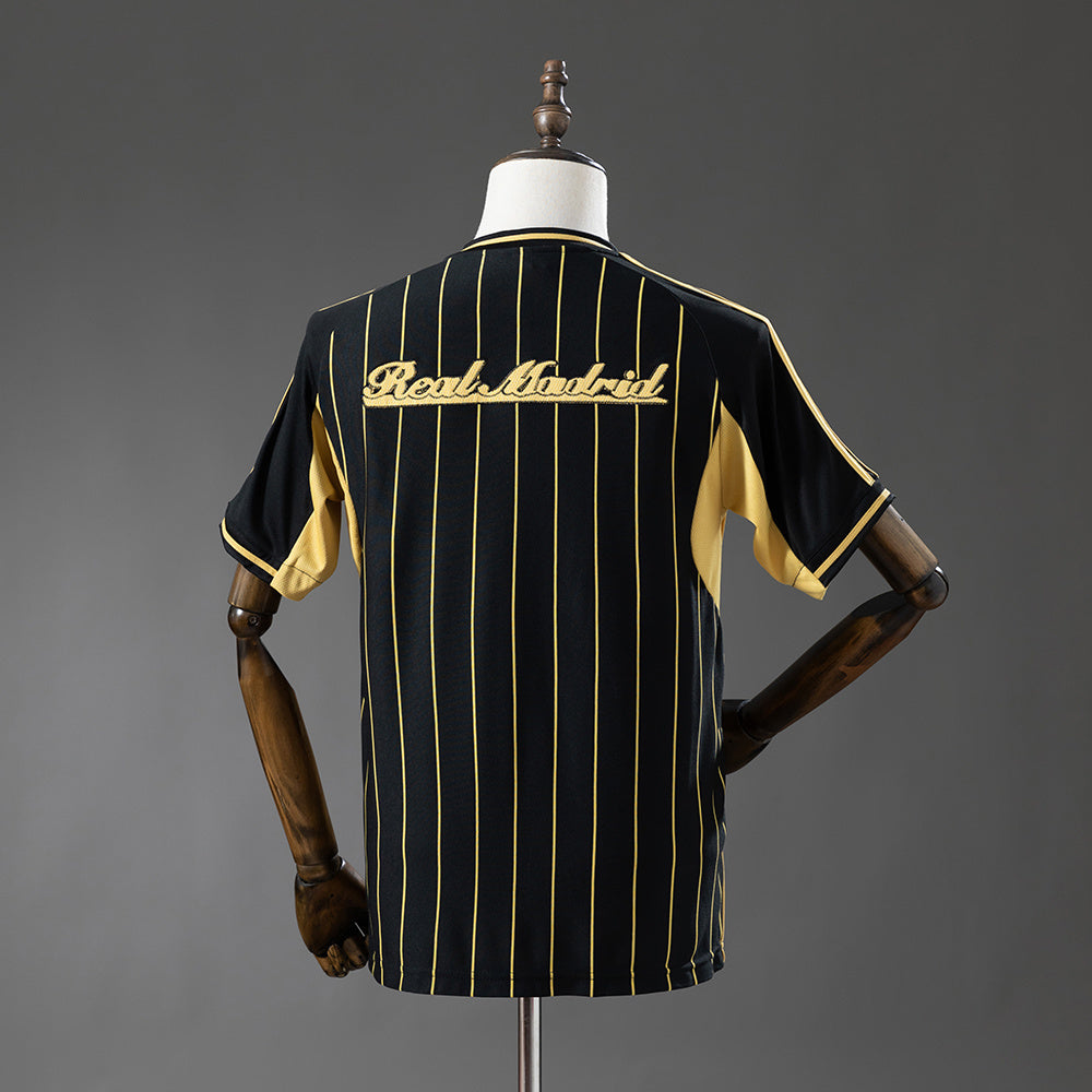 Real Madrid Jersey 25/26 Black Gold Baseball Kit