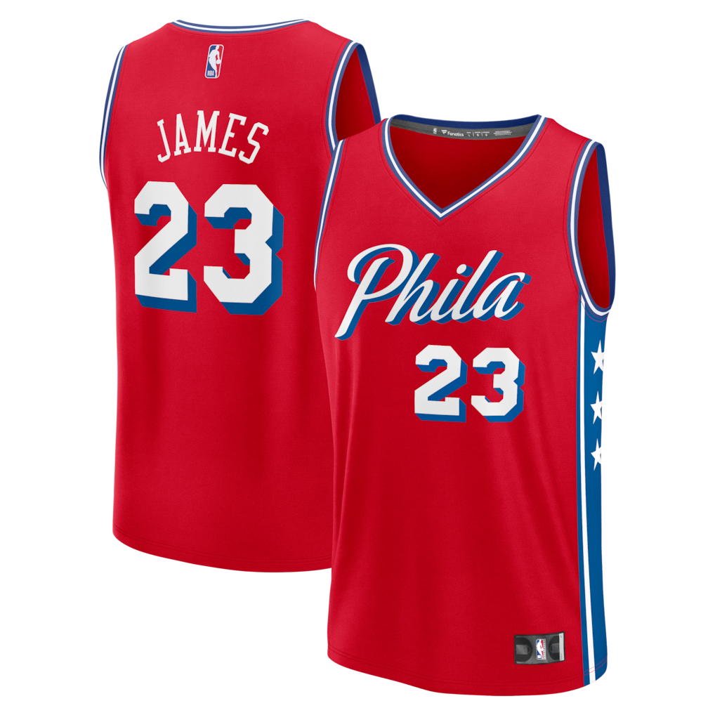 LeBron James Philadelphia 76ers Unisex Jersey - Statement Edition - Red