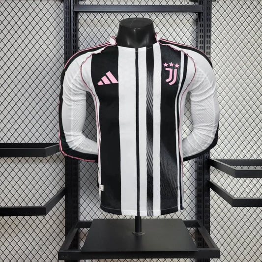 Player Version Juventus Jersey 25/26 Home Long Sleeves Football Kit Soccer Jersey