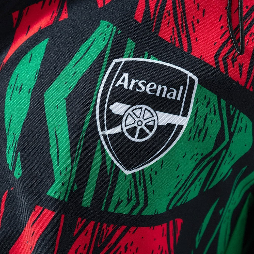 Arsenal Windbreaker 2025/26 Green Red Football Kit