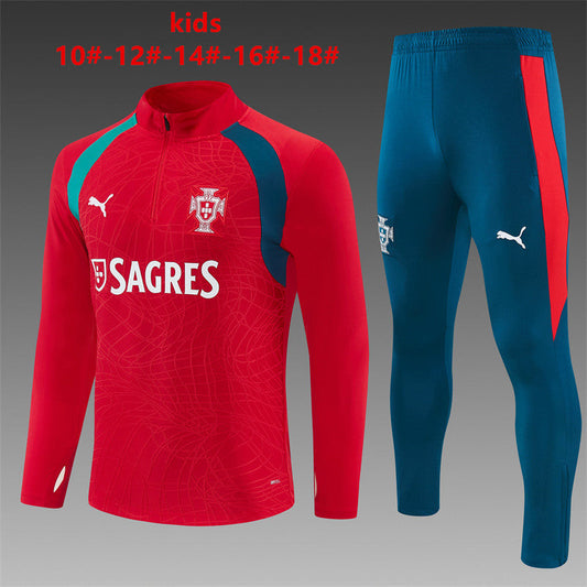 Kids Portugal Training Tracksuits 2026-2027 Football Kit Soccer Jersey