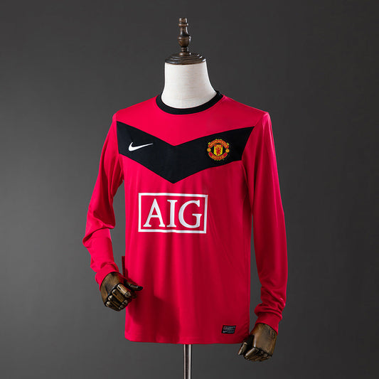 Manchester United Jersey 2009-10 Home Retro Kit Long Sleeves