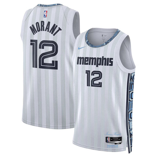 Ja Morant Memphis Grizzlies Unisex 2025/26 Jersey - White - City Edition