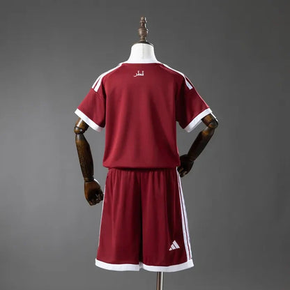 Kids Qatar Home Jersey 2026 World Cup Football Kit Soccer Shirt