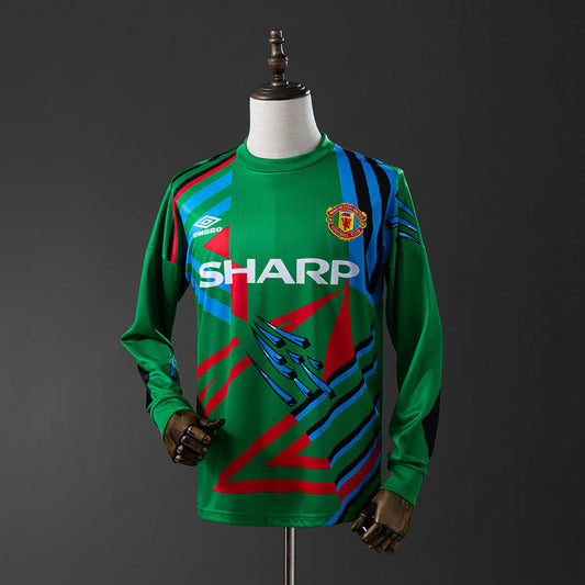 Manchester United Jersey 1992-94 Goalkeeper Retro Football Kit Long Sleeves
