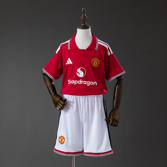 Kids Manchester United Home Jersey 2026-2027 Football Kit Soccer Shirt
