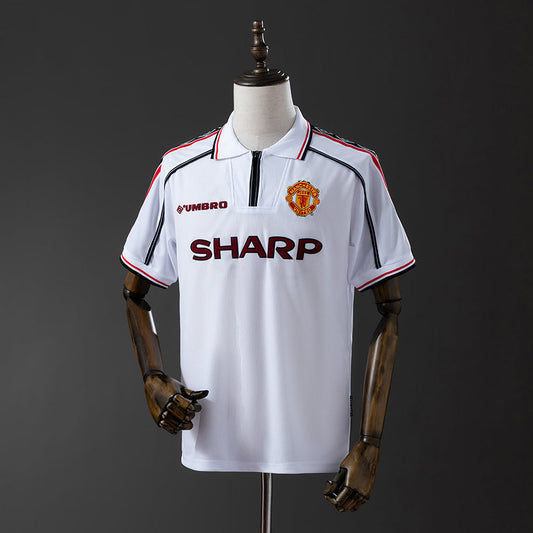 Manchester United Jersey1998-99 Home White Retro Football Kit