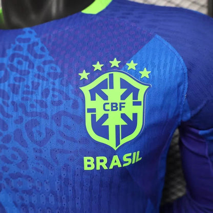 Player Version Brazil Jersey 25/26 Away Long Sleeves Football Kit Soccer Jersey