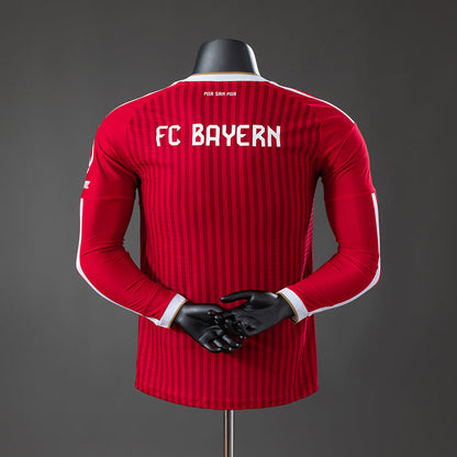 Player Version Bayern Munich Home Jersey 2026-2027 Long Sleeves Football Kit Soccer Shirt