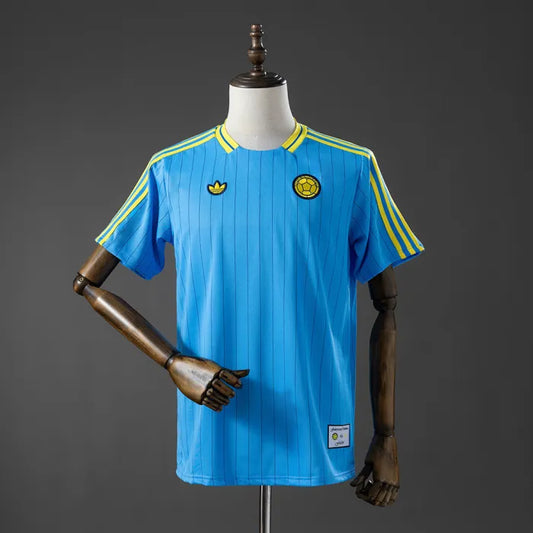 Colombia Terrace Icons T-Shirt Blue 2026 World Cup Football Kit Soccer Jersey