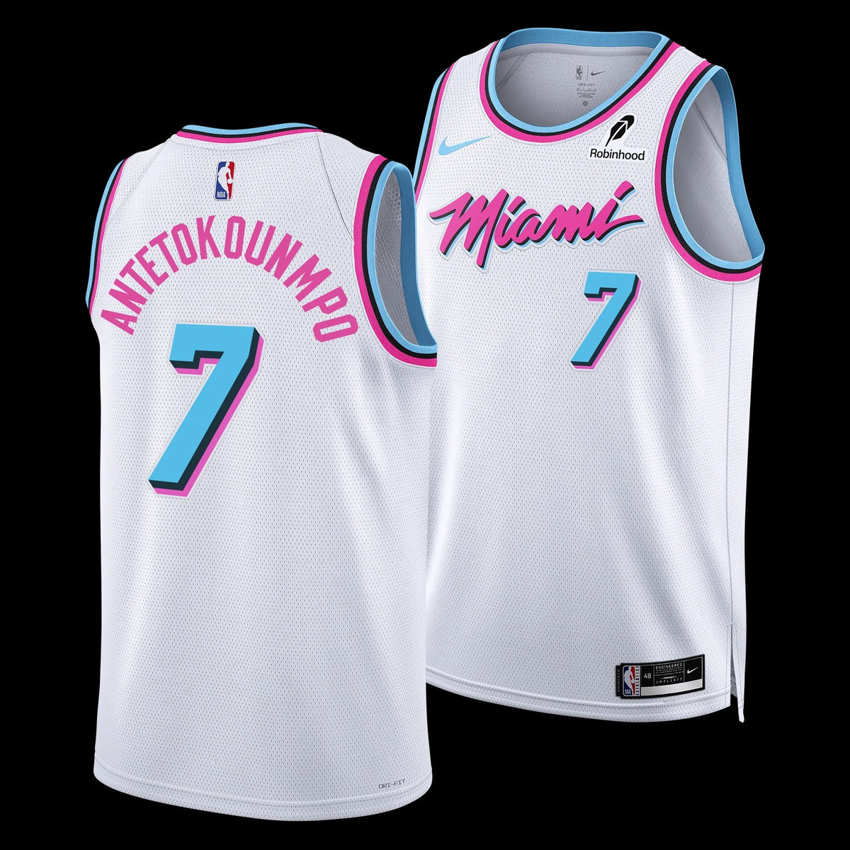 Giannis Antetokounmpo Miami Heat Vice Jersey - White