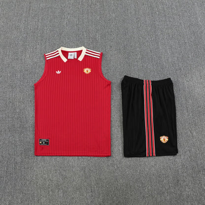 Manchester United Vest Set Training Tracksuits 25/26 Football Kit Soccer Jersey