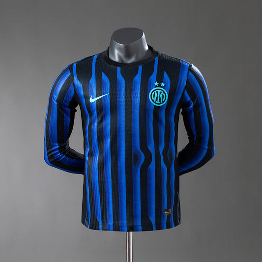 Player Version Inter Milan Jersey 25/26 Home Long Sleeves Football Kit