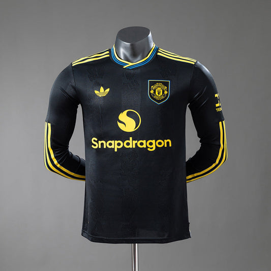 Player Version Manchester United Third Jersey 2025/26 Long Sleeves Football Kit Soccer Shirt
