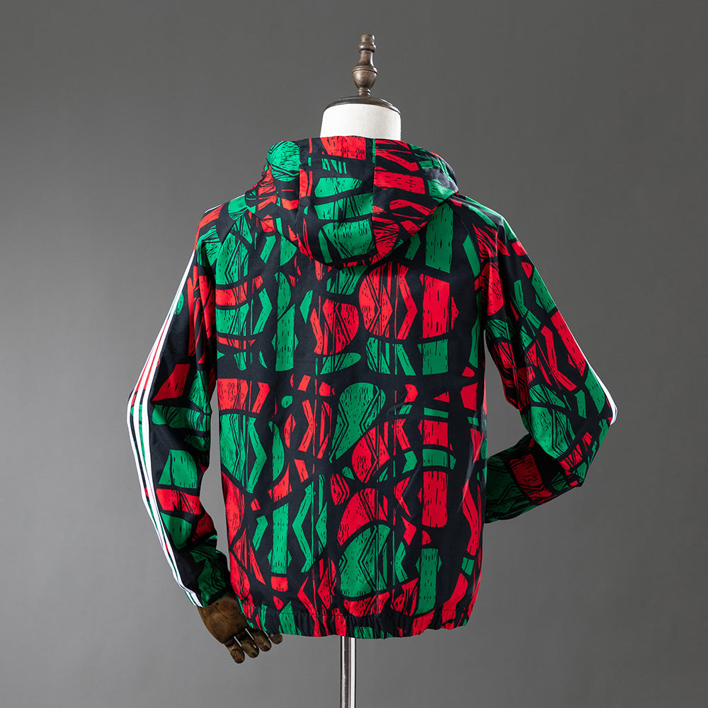 Arsenal Windbreaker 2025/26 Green Red Football Kit