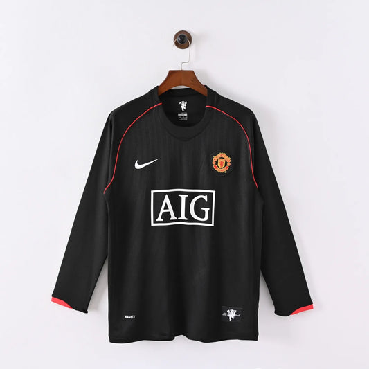 Manchester United Jersey Away Kit 2007/08 Retro Long Sleeves Football Team Soccer Shirt
