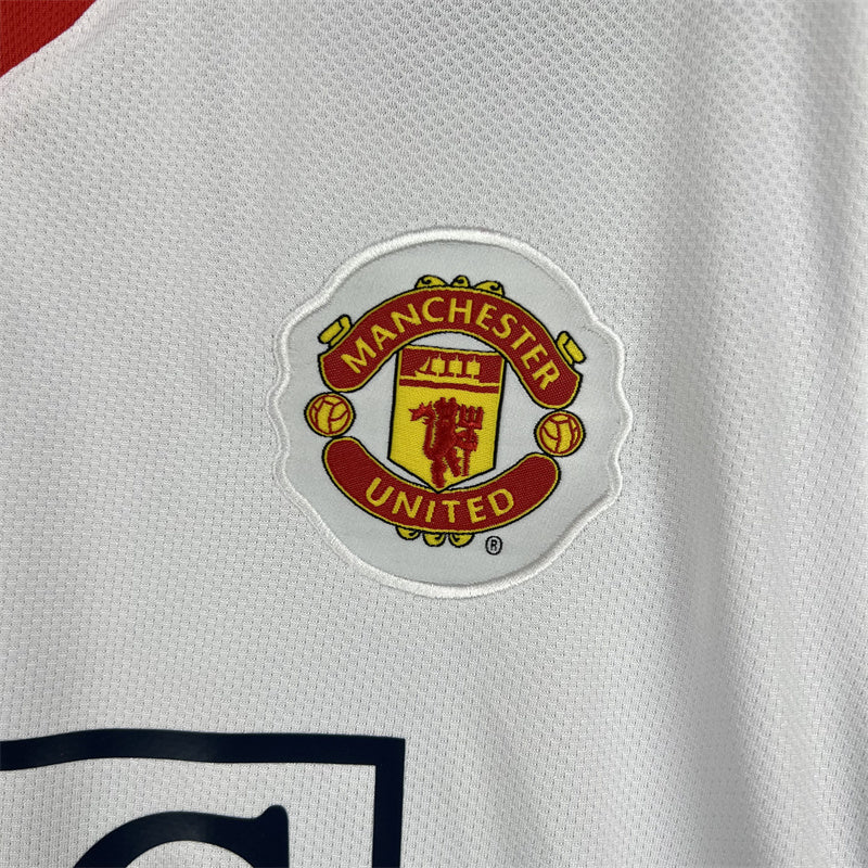 Manchester United Jersey Away Kit 2007/08 Retro Long Sleeves Football Team Soccer Shirt