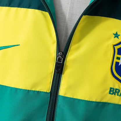 Brazil Windbreaker 2010 Green Football Soccer Jacket