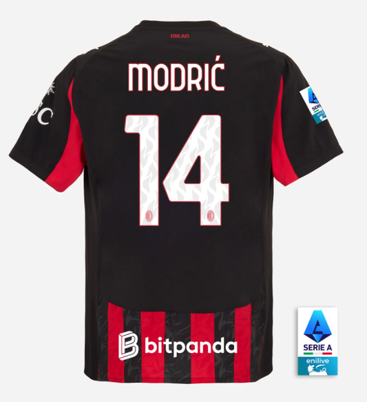 Luka Modrić 14 AC Milan Jersey 25/26 Home Football Kit Soccer Jersey
