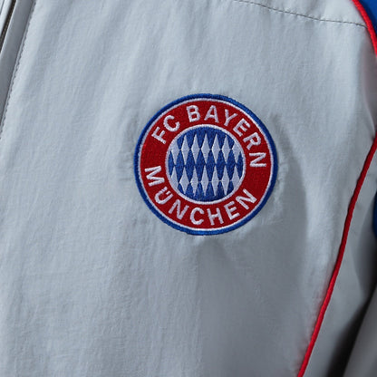 Bayern Munich Windbreaker 2025/26 Light Grey Football Soccer Jacket