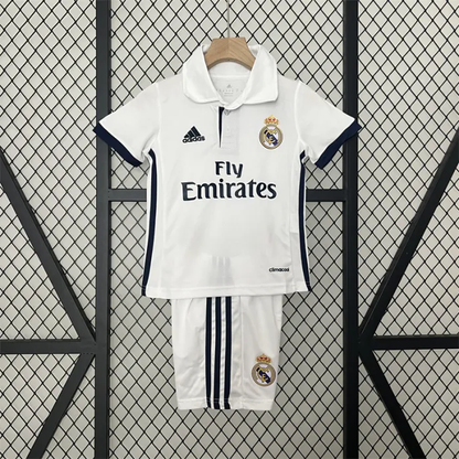 Retro Kids Real Madrid Home Jersey 16/17