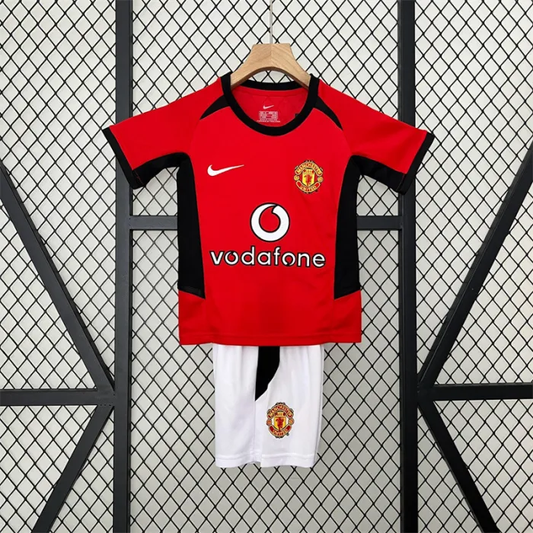 Retro Kids Manchester United Home Jersey 02/04