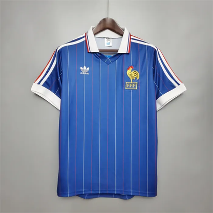 France Jersey Home Kit 1982 Retro Football Team Soccer Shirt