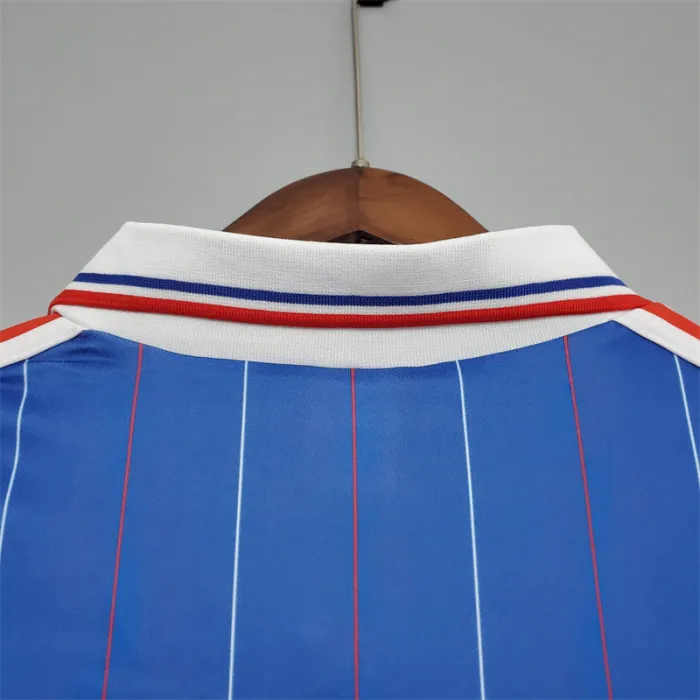 France Jersey Home Kit 1982 Retro Football Team Soccer Shirt
