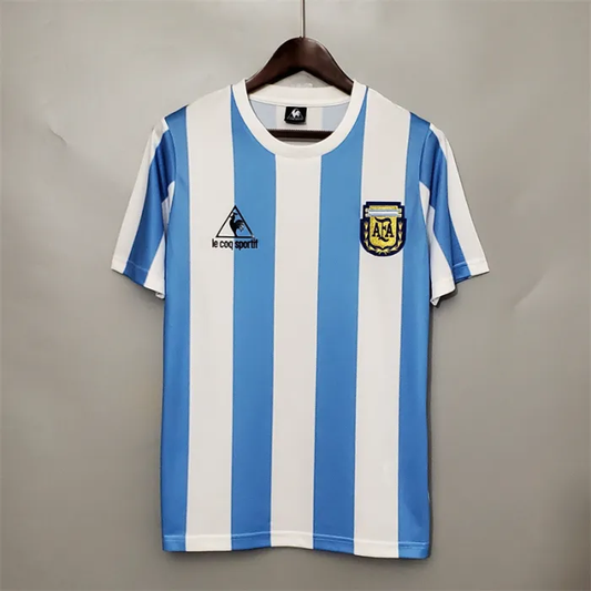 Argentina Jersey Home Kit 1986 Retro Football Team Soccer Shirt