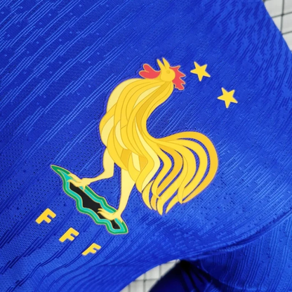 Player France Home Kit 24/25 Euro Cup 2024 Long Sleeves Football Jersey