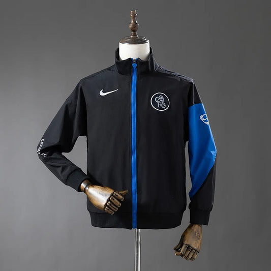 Chelsea Windbreaker 2025/26 Black Football Kit